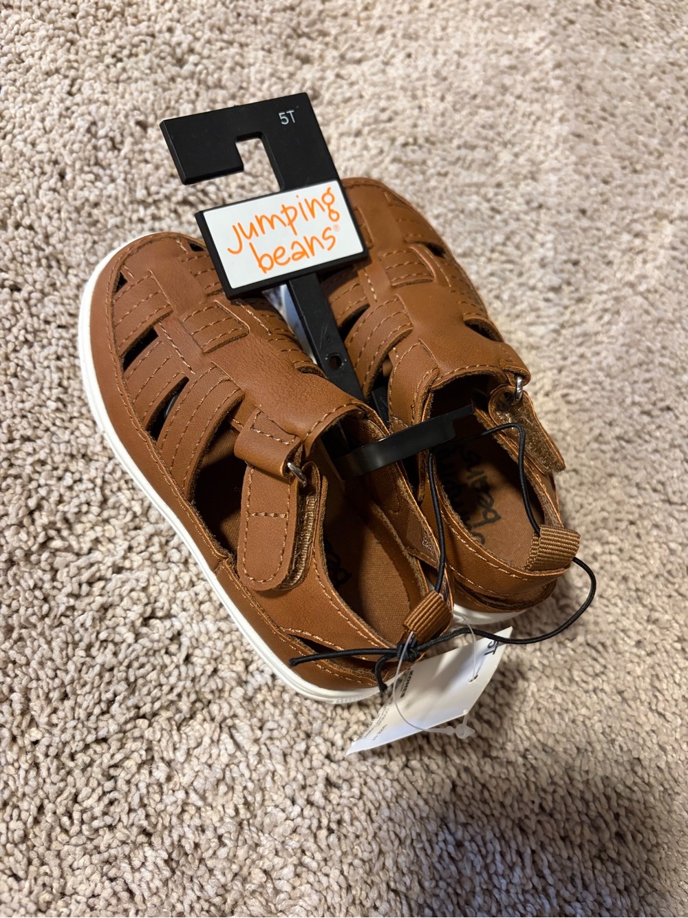 jumping beans Brown Closed-Toe Fisherman Sandals